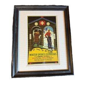 It’s Time To Go South! Framed Print From Audrey Weber. Winter Skiing Train 18x13